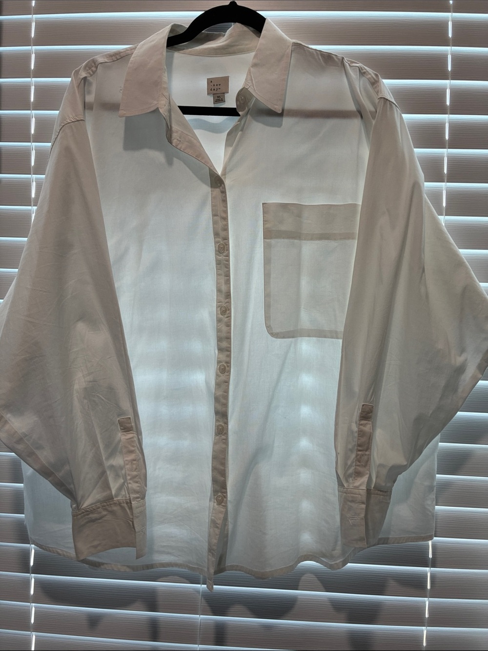 a new day White Oversized Button-Down Shirt